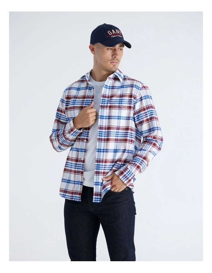 Regular Fit Classic Oxford Check Shirt in Plumped Red image 1