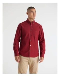 Regular Fit Beefy Oxford Shirt in Plumped Red
