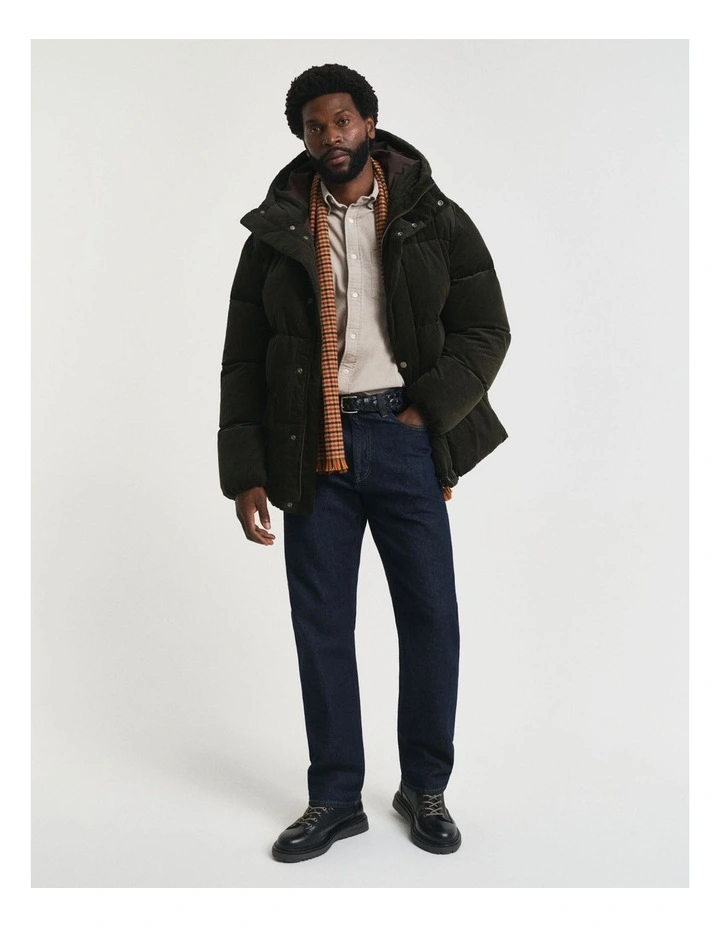 Regular Fit Corduroy Shirt in Greige image 5