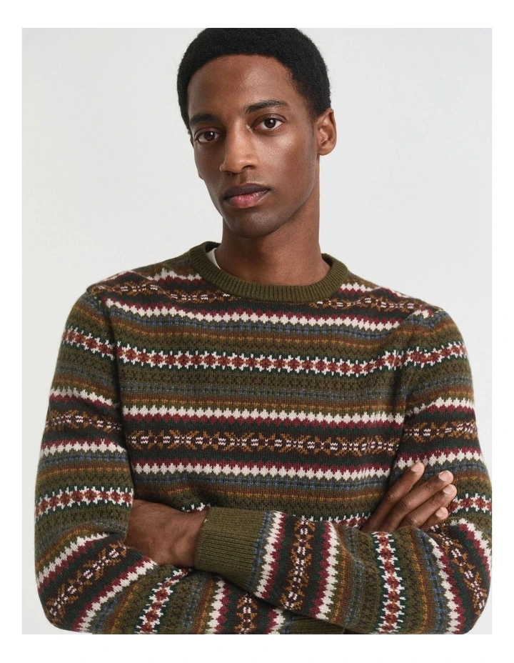 Fair Isle Crew Neck Sweater image 3