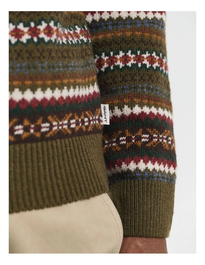 Fair Isle Crew Neck Sweater image 4