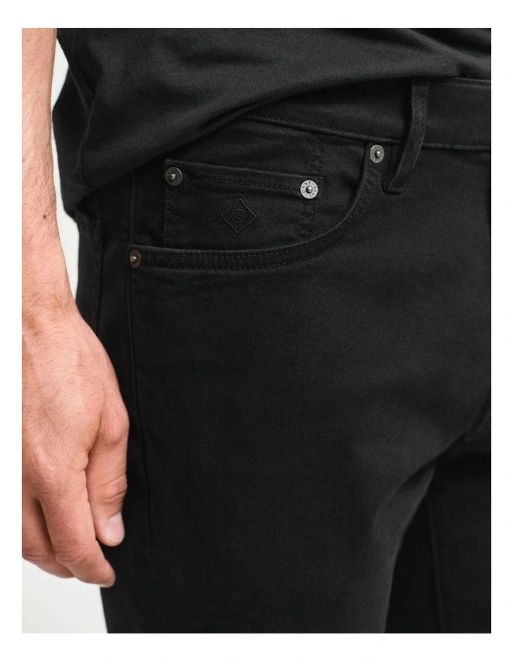 Regular Fit Desert Jeans in Black image 5