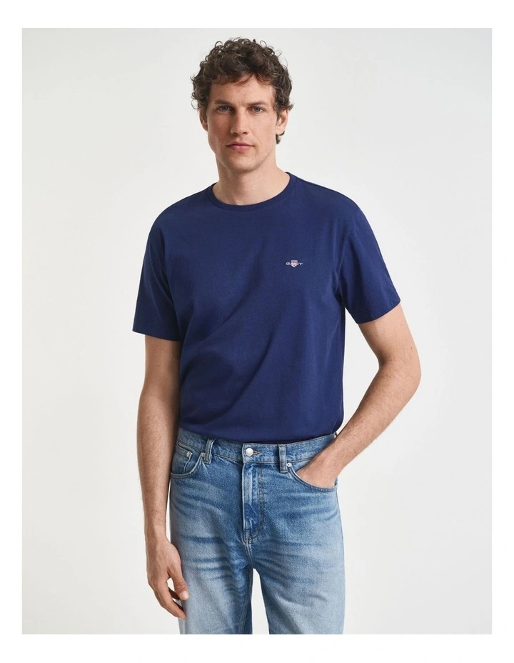 Regular Fit Shield T-Shirt in Persian Blue image 1