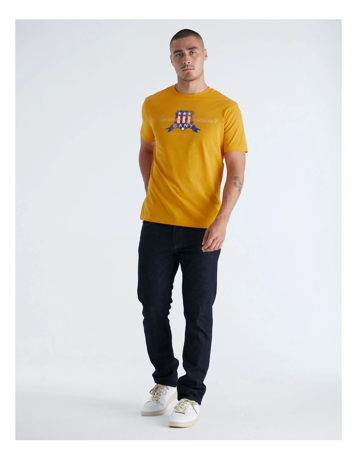 Graphic T-Shirt in Yellow Lichen image 1