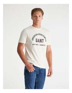 Printed Graphic T-shirt in  Cream