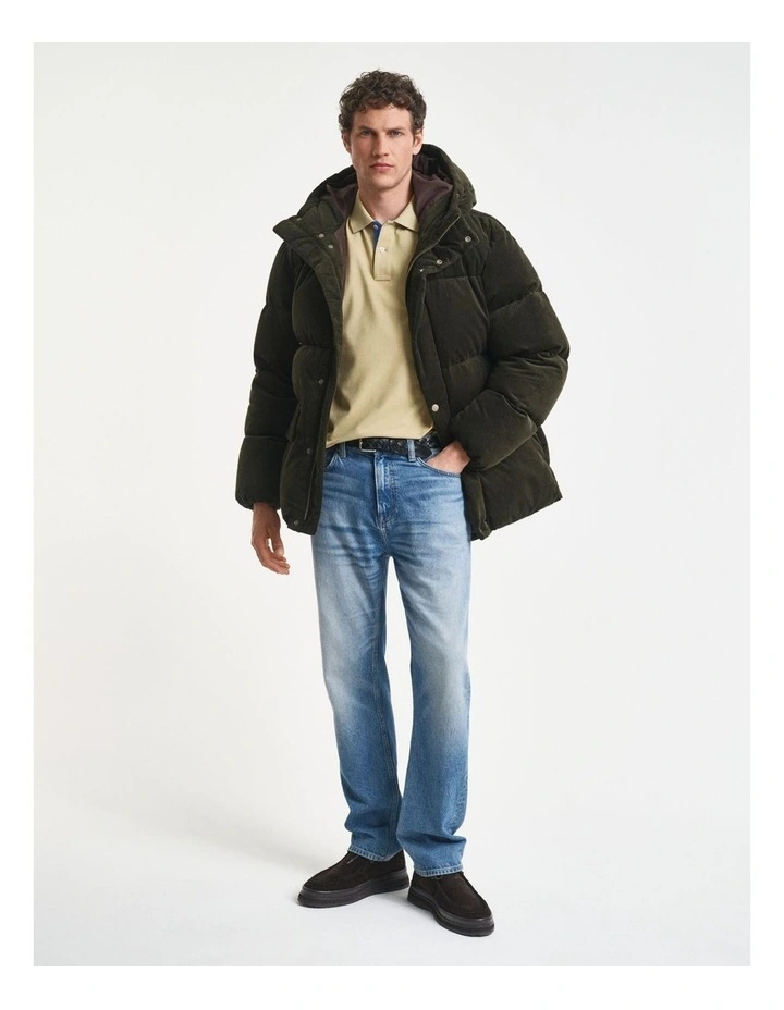 Contrast Piqu Polo Shirt in Woody Beige image 3