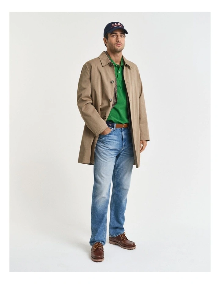 Regular Fit Shield Piqu Polo Shirt in Grass Green image 4