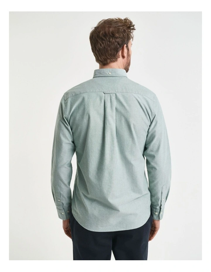 Regular Fit Classic Oxford Shirt in Forest Green image 2