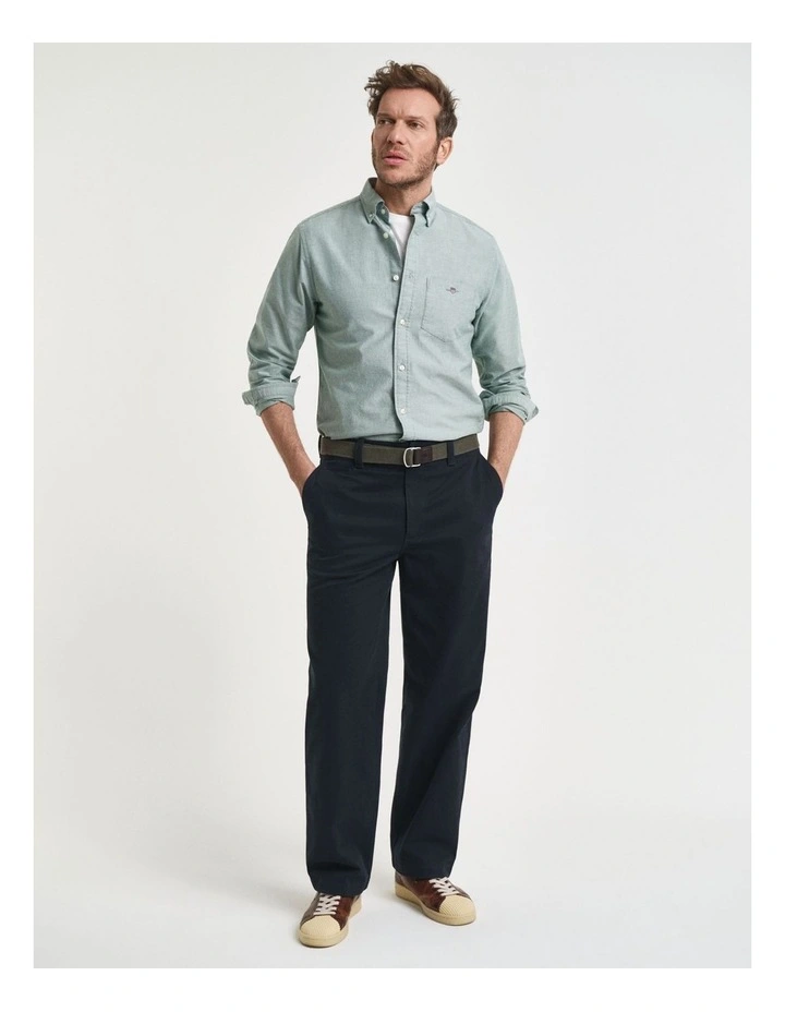 Regular Fit Classic Oxford Shirt in Forest Green image 4