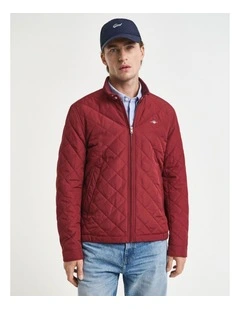Quilted Windcheater in Plumed Red