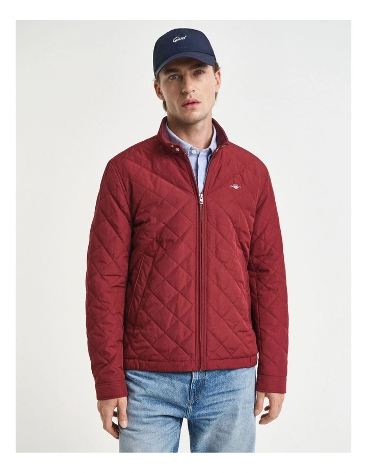Quilted Windcheater in Plumed Red image 1