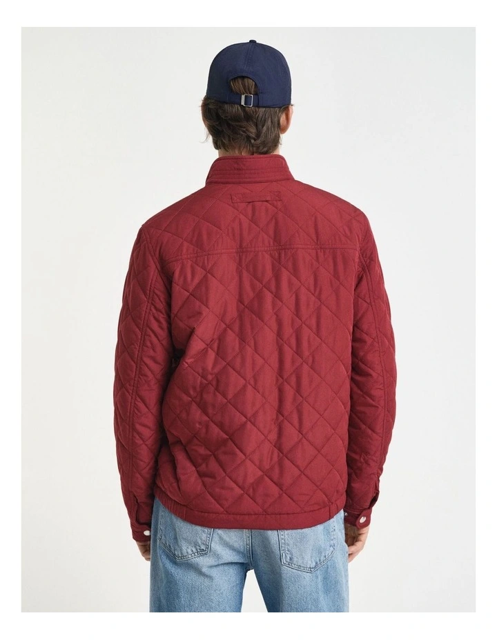 Quilted Windcheater in Plumed Red image 2