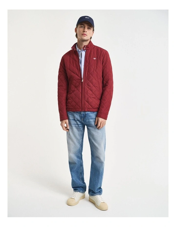 Quilted Windcheater in Plumed Red image 4