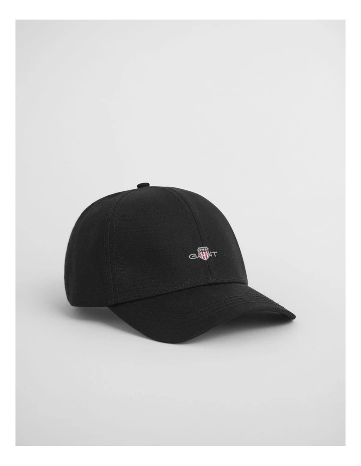 Shield High Cotton Twill Cap in Black image 1