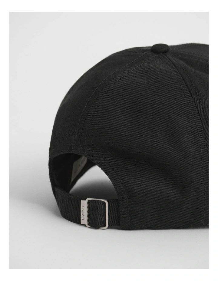 Shield High Cotton Twill Cap in Black image 2