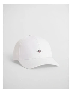 Shield High Cotton Twill Cap in White