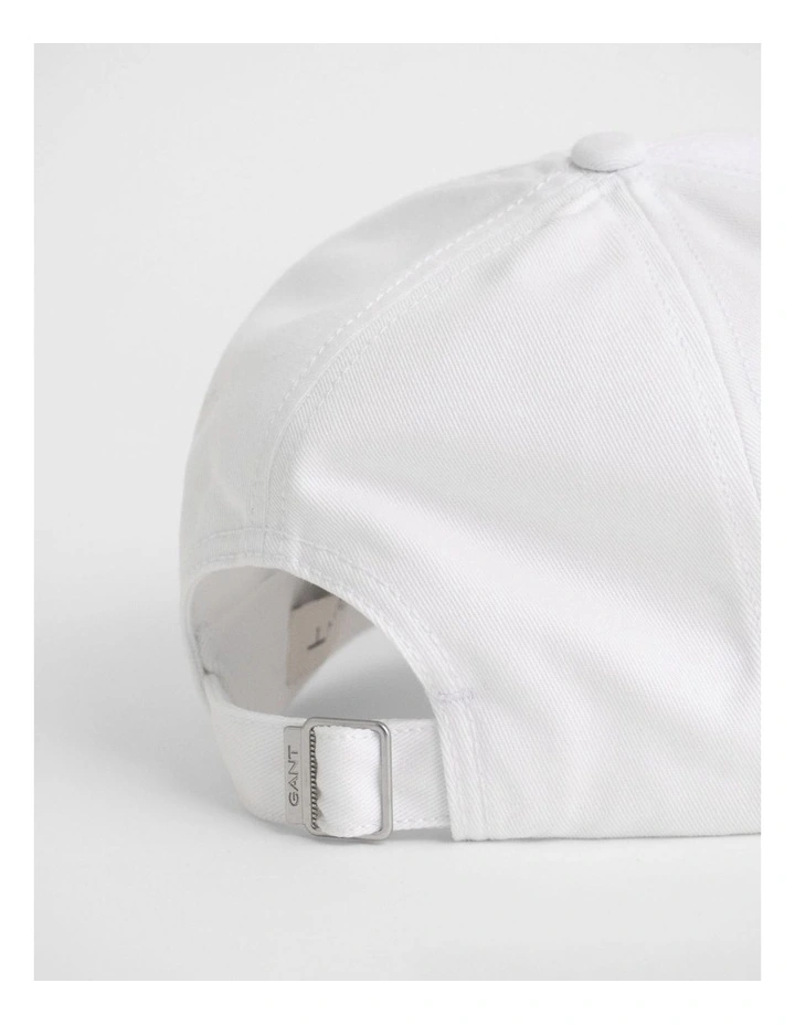 Shield High Cotton Twill Cap in White image 2
