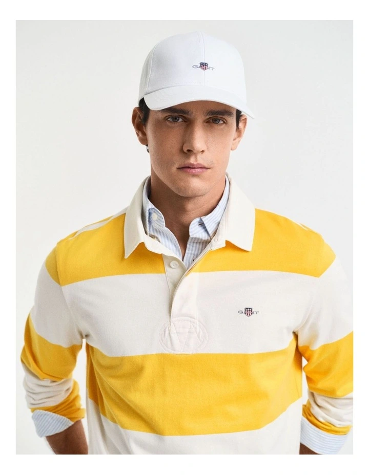 Shield High Cotton Twill Cap in White image 3