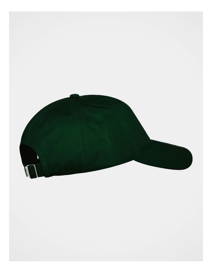 Shield Cotton Twill Cap in Forest Green image 2