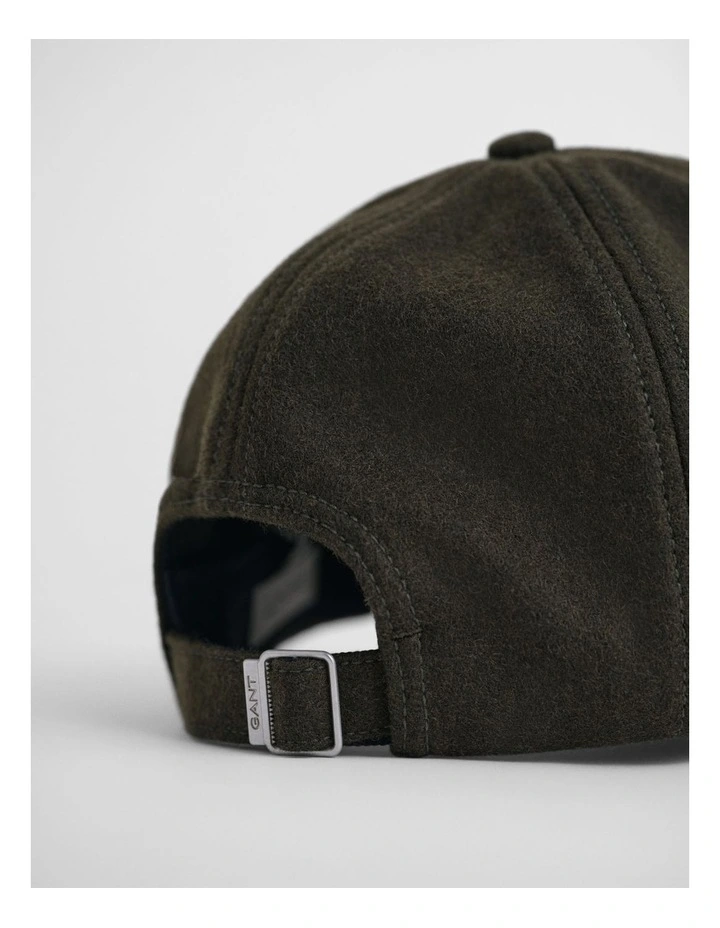 Shield Melton Cap in Dark Sage image 2