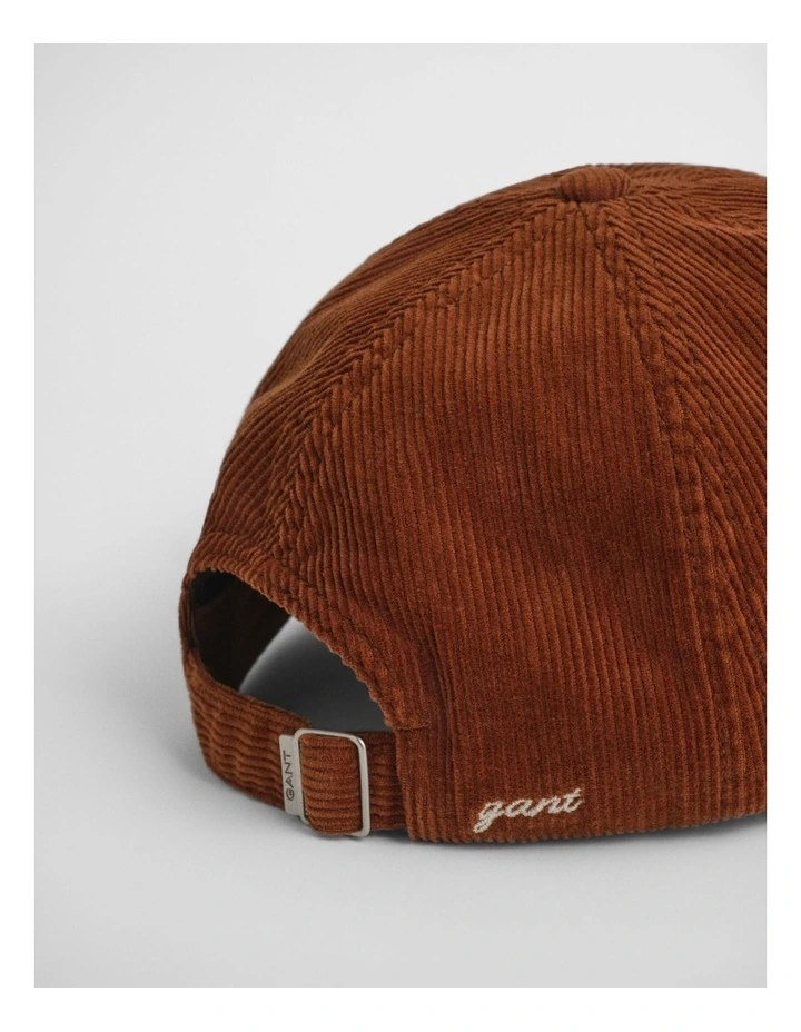 G Badge Corduroy Cap in Rusty Brown image 2