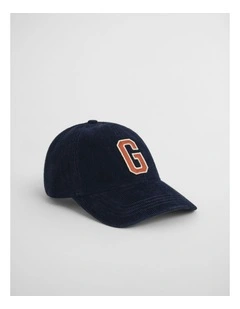 G Badge Corduroy Cap in Evening Blue