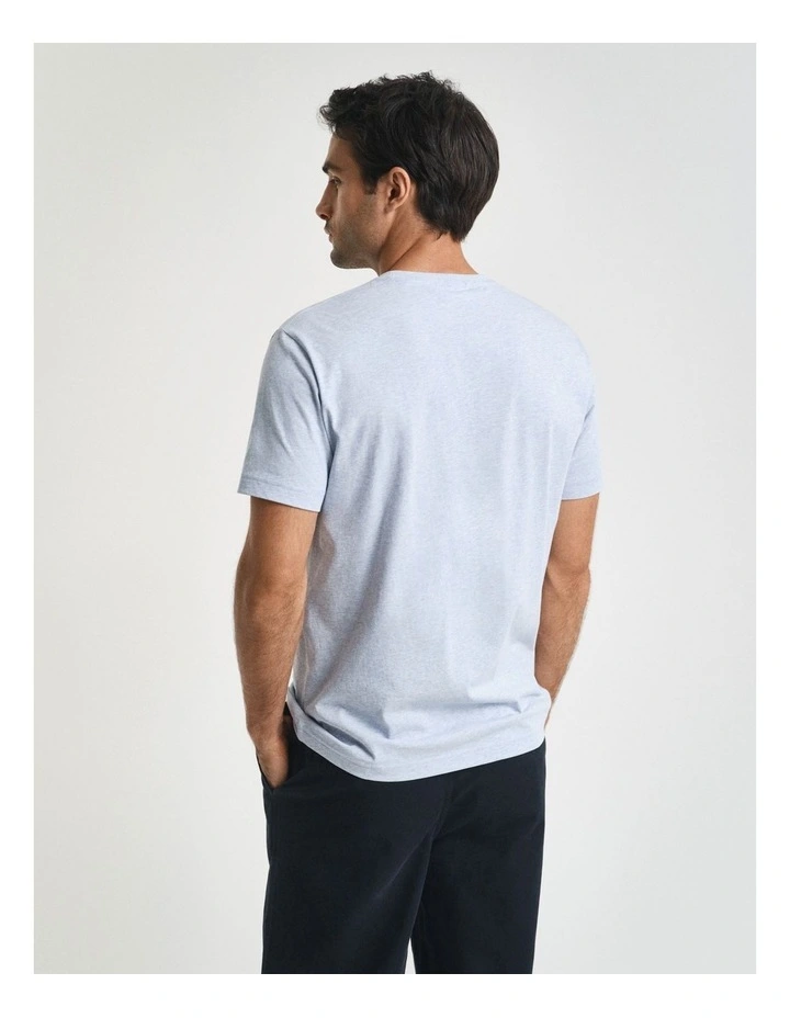 Regular Fit Shield T-Shirt in Ice Blue Melange image 2