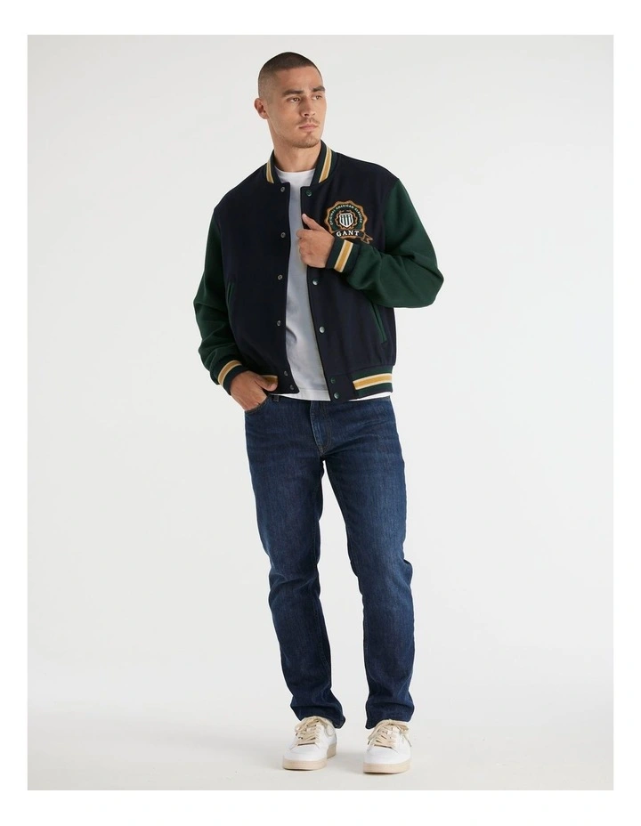 Wool Mix Varsity Jacket 7006549 in Evening Blue image 5