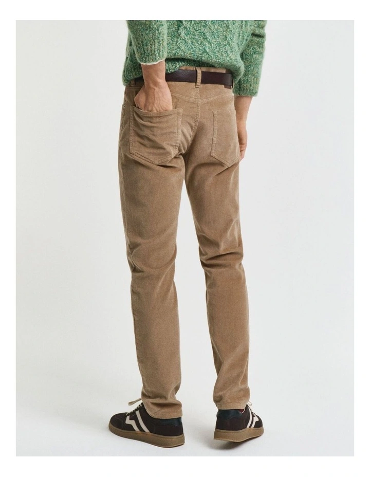 1000439 Slim Cord Jeans in Light Taupe image 2