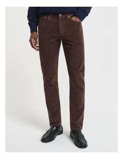 Slim Cord Jeans in Rich Brown