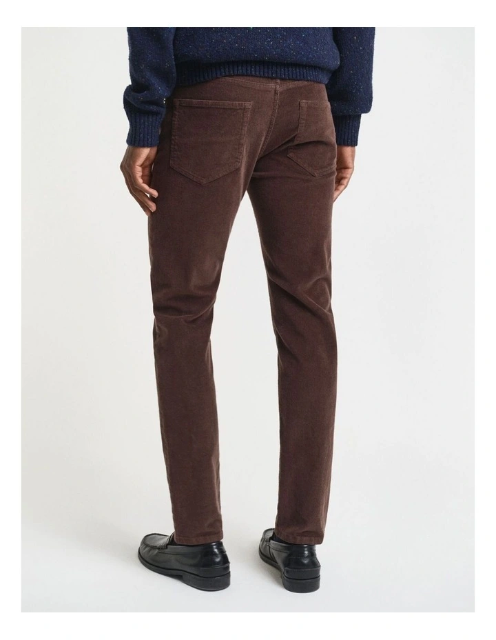 Slim Cord Jeans in Rich Brown image 2