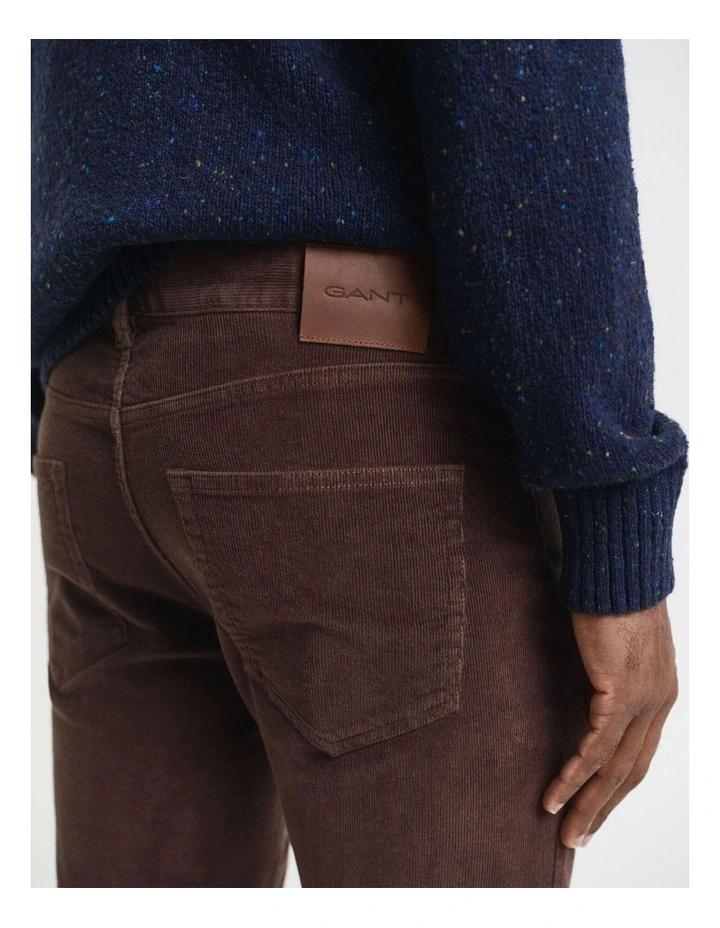 Slim Cord Jeans in Rich Brown image 4