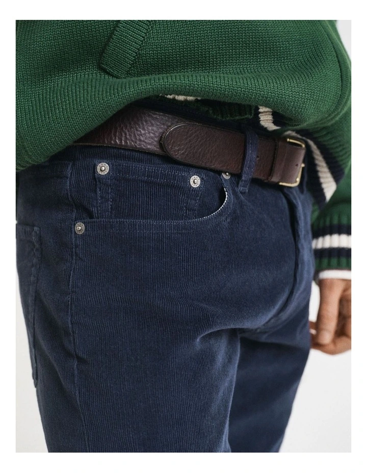 Slim Cord Jeans in Evening Blue image 4