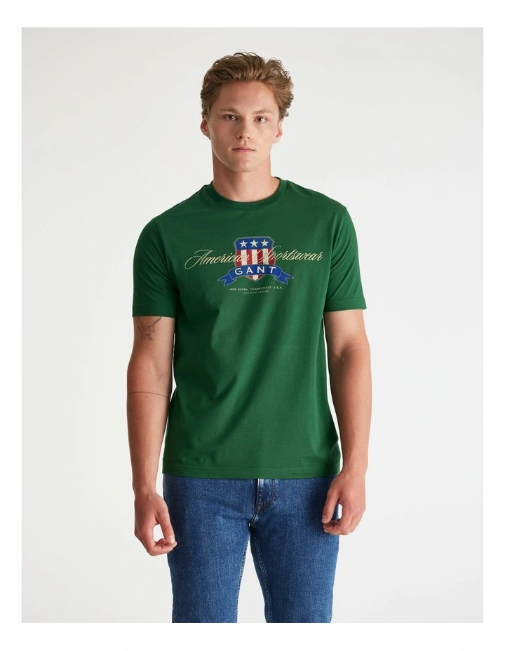Graphic T-shirt in Forest Green image 3