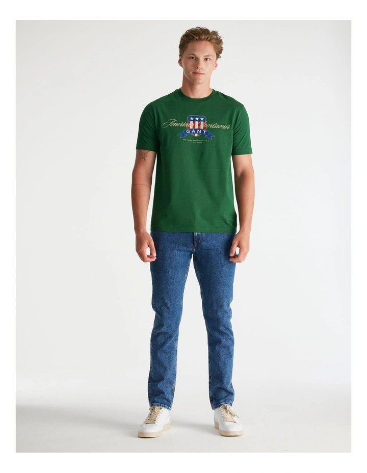 Graphic T-shirt in Forest Green image 4