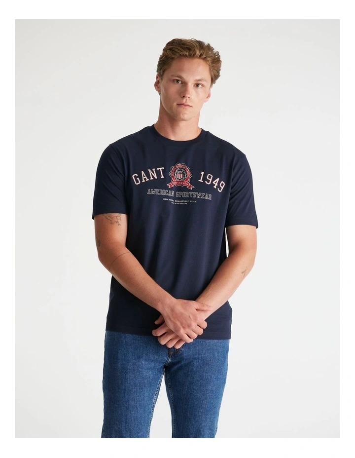 Graphic T-shirt in Evening Blue image 1