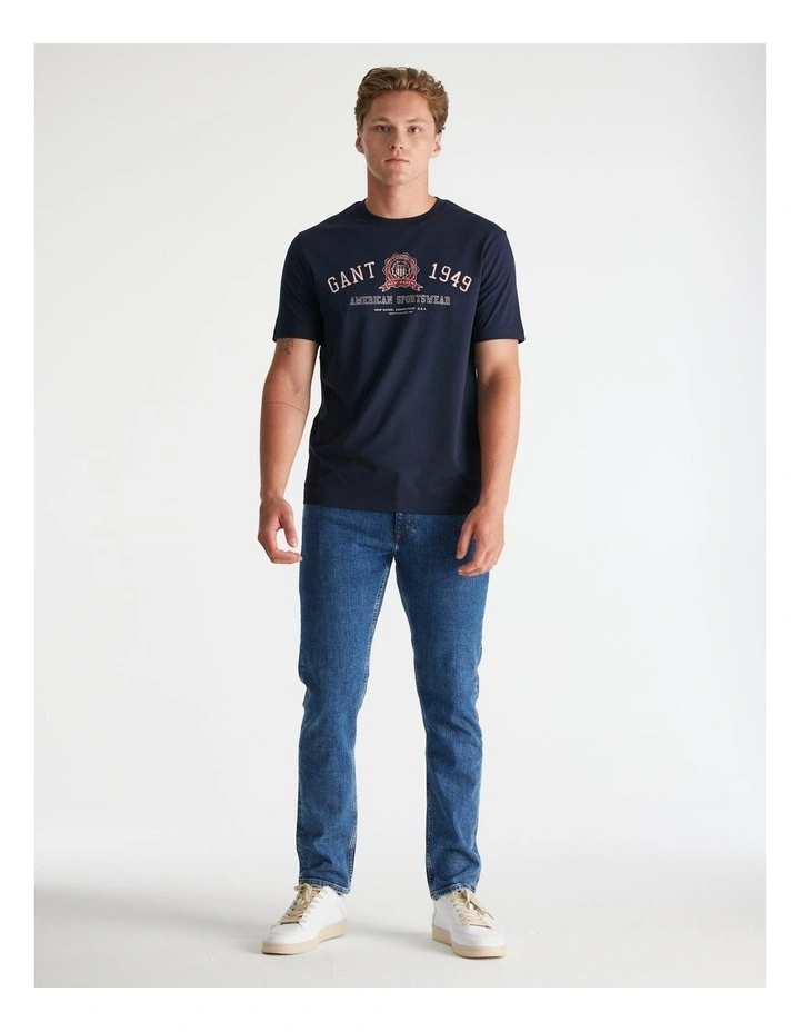 Graphic T-shirt in Evening Blue image 3