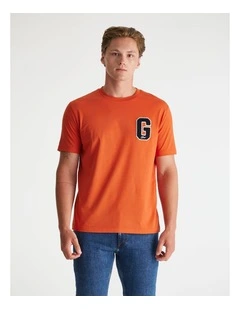 G-Badge T-shirt in Deep Orange