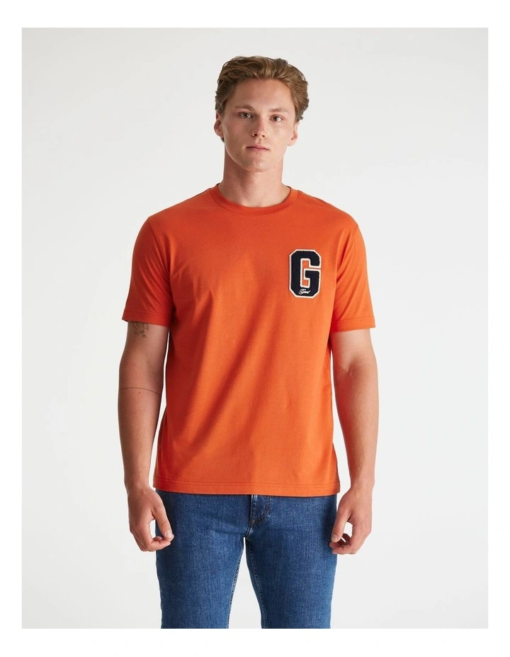 G-Badge T-shirt in Deep Orange image 1