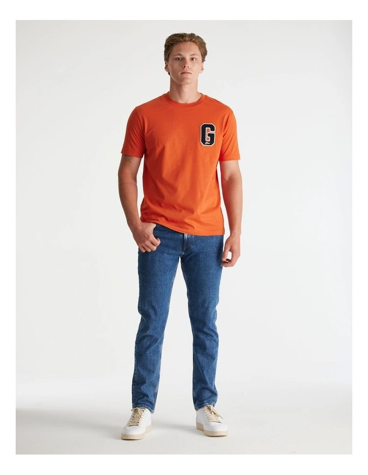 G-Badge T-shirt in Deep Orange image 3