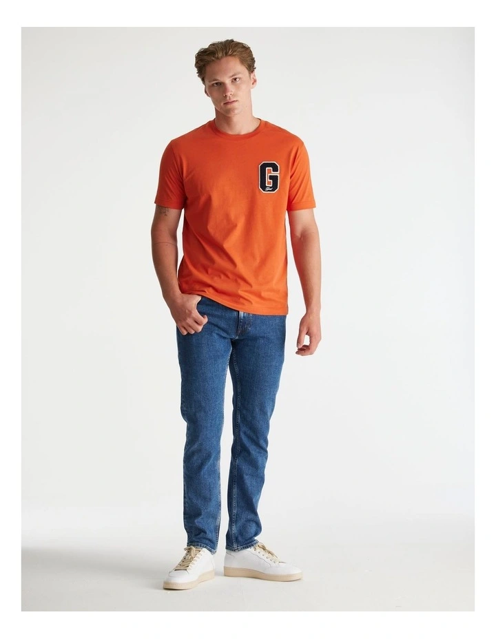 G-Badge T-shirt in Deep Orange image 4