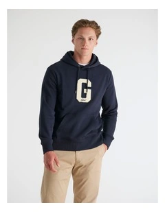 G Badge Hoodie in Evening Blue
