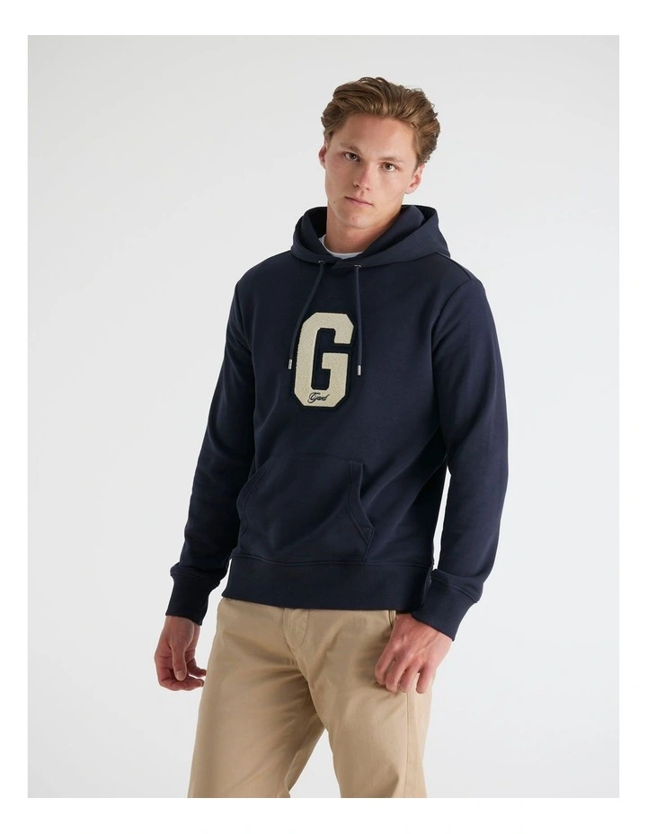 G Badge Hoodie in Evening Blue image 3