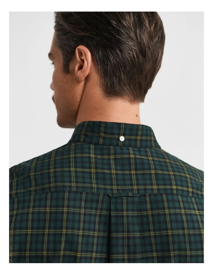 Classic Poplin Check Shirt in Tartan Green image 3