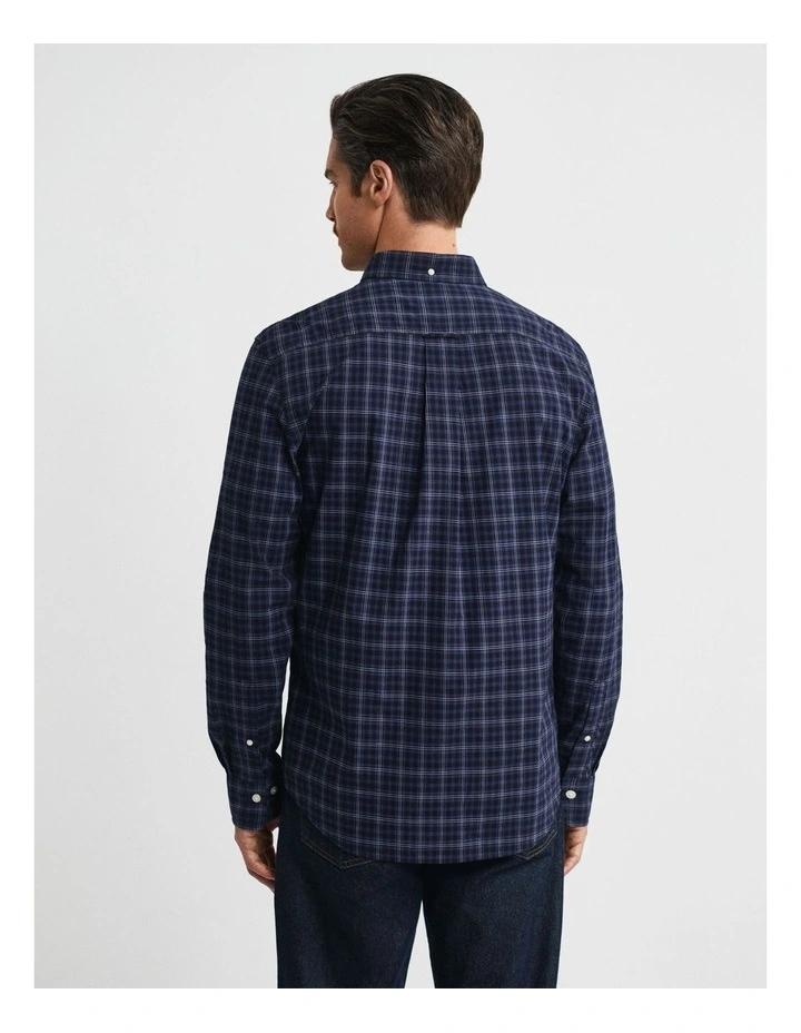 Classic Poplin Check Shirt in Persian Blue image 2