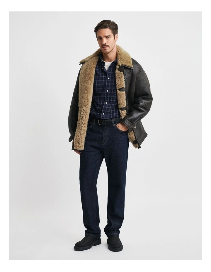 Classic Poplin Check Shirt in Persian Blue image 5