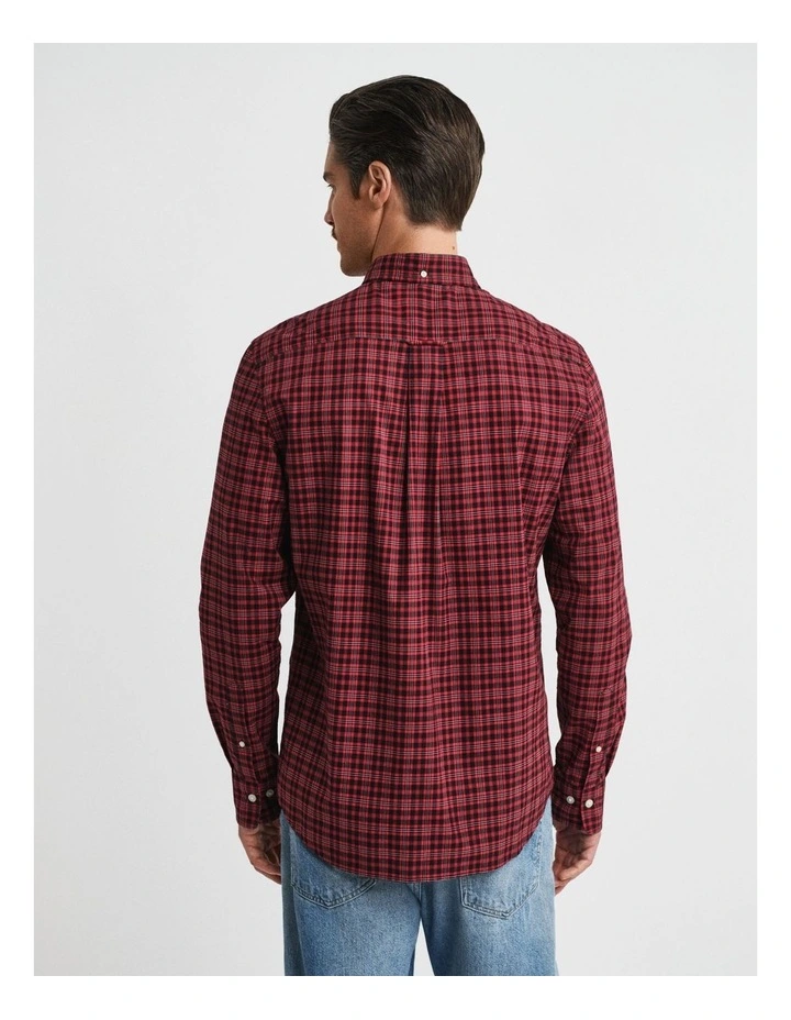 Classic Poplin Check Shirt in Navy image 2