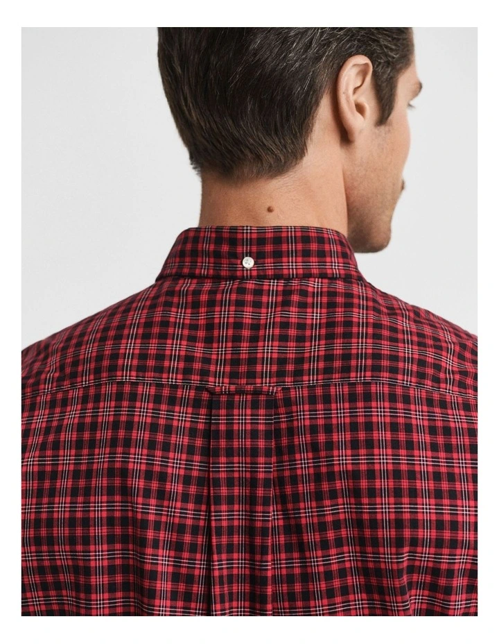 Classic Poplin Check Shirt in Navy image 4