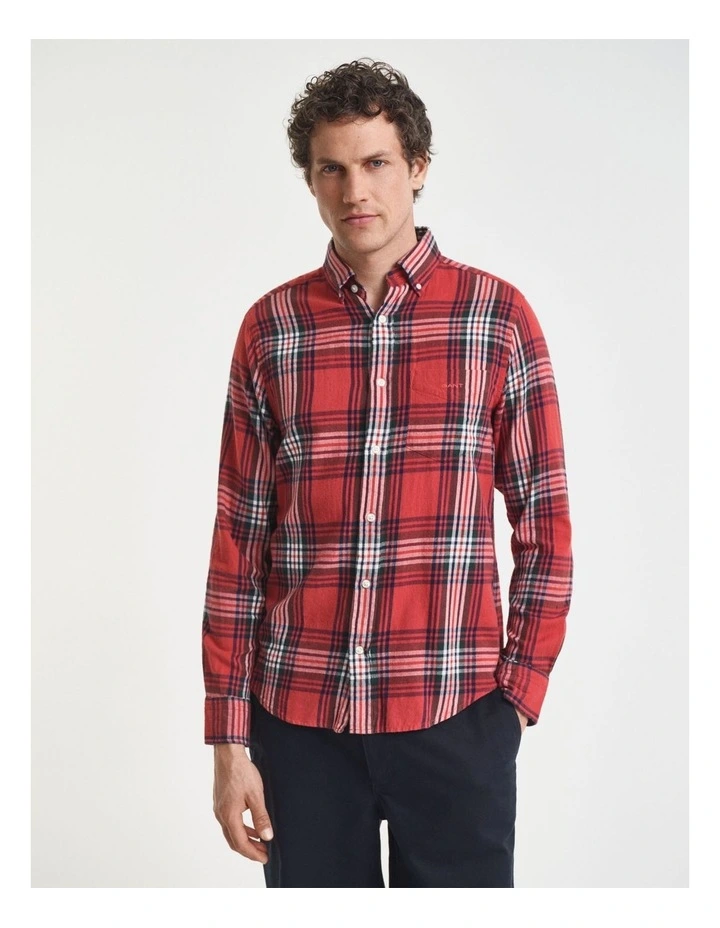 3250243 Reg Windblown Flannel Check Shirt in Modern Rust image 1