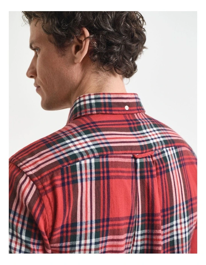 3250243 Reg Windblown Flannel Check Shirt in Modern Rust image 3